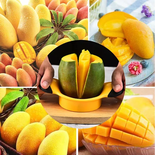 Vista 7 de Cortador de mango resistente y removedor de hoyos, cortador de frutas de mango con mango de agarre ergonómico, elimina el hoyo y divide sin esfuerzo