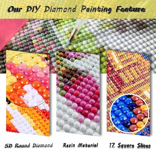 Vista 6 de Paquete de 4 kits de arte de diamantes de City in Love para adultos, kits de pintura de diamantes para adultos para principiantes, kits de arte