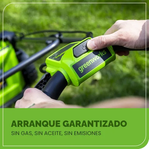 Vista 6 de Greenworks Cortacésped inalámbrico de 40 V y 17 pulgadas, motor sin escobillas, batería de 4.0 Ah y cargador (más de 75 herramientas compatibles)