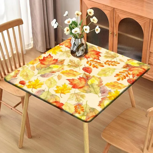 Vista 120 de Mantel redondo ajustable con mantel elástico para exteriores, manteles elásticos redondos para mesas, manteles impermeables y lavables