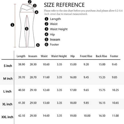 Vista 6 de lemonsky Pantalones de yoga acampanados para mujer, de cintura alta, para entrenamiento, casual, corte de bota, con control de abdomen, pantalones
