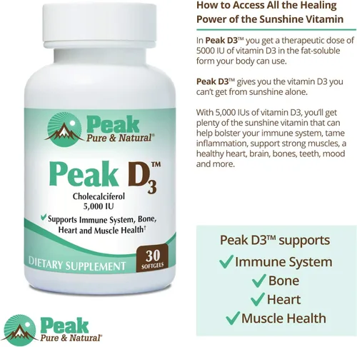 Vista 6 de Peak Pure & Natural Soporte de colon y pico D3