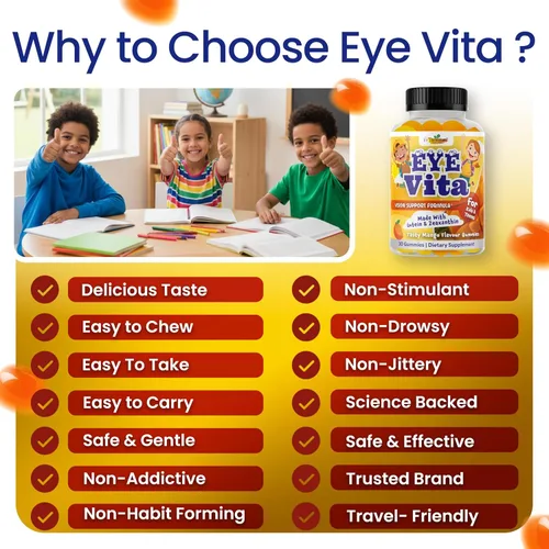 Vista 9 de Vitaminas para los ojos para niños, gomitas de salud ocular para niños y adolescentes, gomitas de luteína de 12 mg con zeaxantina, 30 gomitas