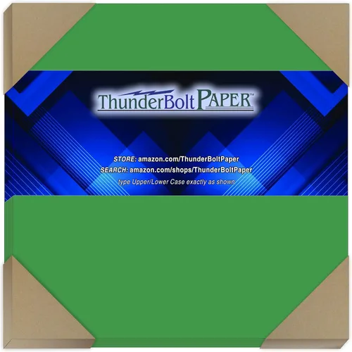 Vista 17 de 125 verde brillante 65lb Cubierta Papel de tarjeta – 3" x 5" (3X5 pulgadas) Foto Card Tamaño del marco – 65 libras/libra peso ligero cartulina