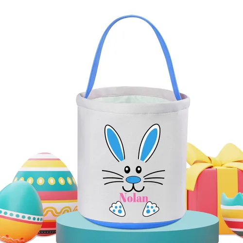 Vista 7 de Touber Cestas de Pascua para niños y niñas, cesta de Pascua personalizada, regalos de canasta de Pascua para niños, canastas de caza de huevos