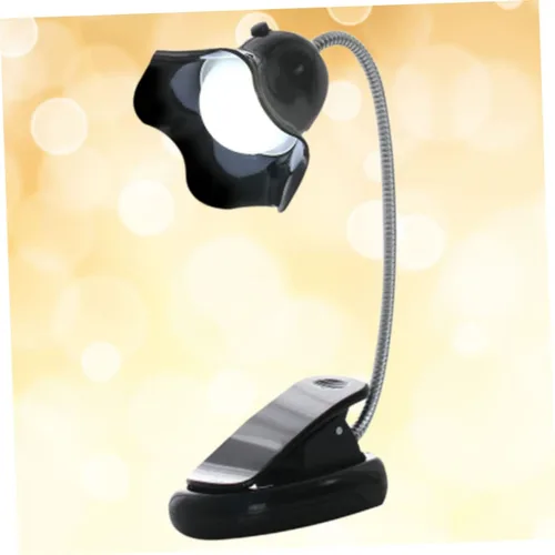 Vista 3 de DOITOOL Lámpara de lectura flexible USB con clip de protección ocular para niños y niñas y adultos, luz nocturna negra para lectura, costura