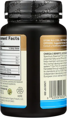 Vista 2 de Spectrum Essentials Softgels, aceite de pescado Omega-3, 1000 mg, 100