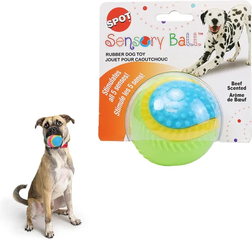 Vista 19 de Bola de juguete para perros Ethical Pets Sensory Ball, 2.5", Colores Variados