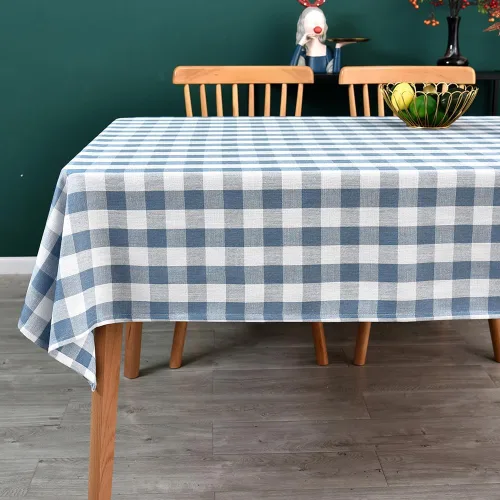 Vista 29 de Mantel de Algodón Resistente para Mesa Cuadrada Estilo Granja Vintage Mantel Lavable Cobertura de Mesa Rústica (Gris, 52''x52'')