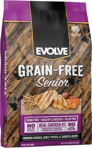 Vista 11 de Evolve Alimento seco para perros con receta de pollo deshuesado sin granos, batata y bayas, 4 libras.