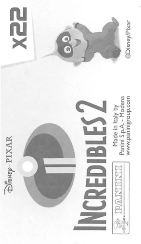 Vista 2 de 2018 Panini Incredibles 2 Album Sticker #X22 Sticker X22