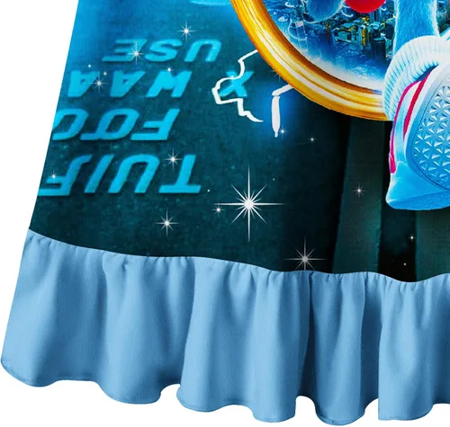 Vista 4 de Zapon Vestido de verano para niñas vestido casual de princesa de dibujos animados vestido de manga corta 3-8 años