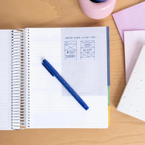 Vista 5 de Erin Condren Colorido folleto de notas adhesivas funcionales con pestañas, juego de notas adhesivas de productividad de 7 secciones con 140 hojas