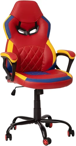 Vista 22 de Flash Furniture X20 - Silla giratoria de policarbonato ergonómica y ajustable con respaldo completamente reclinable en LeatherSoft negro