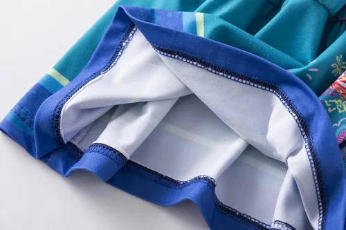 Vista 6 de Ruikajia Encanto Mirabel Vestido Isabela Luisa Disfraz de Madrigals Azul Patchwork 6 años