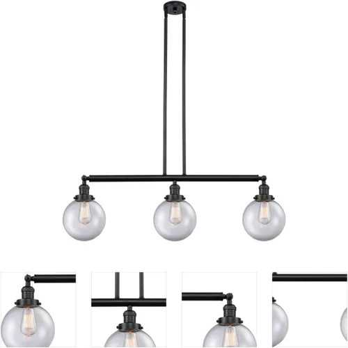 Vista 5 de Innovations 209-SN-HFS-82-SN-LED Colgante Isla LED de Franklin Restoration Collection 9.00 pulgadas Níquel