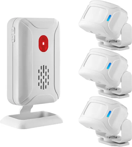 Vista 11 de Cruxer Timbre de puerta con sensor de movimiento para negocios al entrar en la puerta, sensor de movimiento, timbre de puerta interior para oficina
