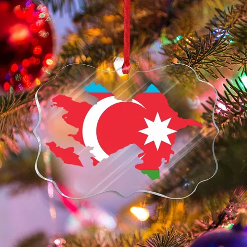 Vista 15 de Bandera de Albania, silueta de árbol, adorno de decoración de árbol de Navidad, bandera nacional, recuerdo de árbol de Navidad, recuerdo de Albania