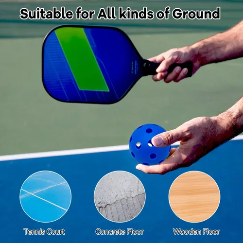 Vista 4 de 6 -Pack Pickleball Balls, 26 Holes Outdoor Pickleballs, High Elasticity & Durable Pickle Balls for All Style Pickleball Paddles Indoor Pickleballs