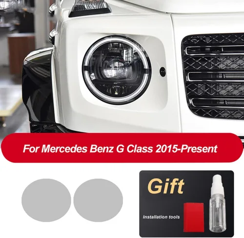 Vista 5 de JCAKES Car Headlight Protective Film Front Light Transparent TPU Sticker ，for Mercedes Benz GLS GLB G GLK V Class 2013-Present