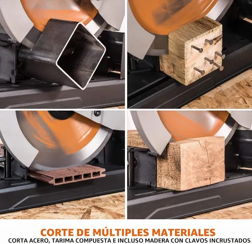 Vista 5 de Evolution Power Tools R355CPS - Sierra de corte de 14 pulgadas, multipropósito, corte de múltiples materiales, corta metal, plástico, madera y más
