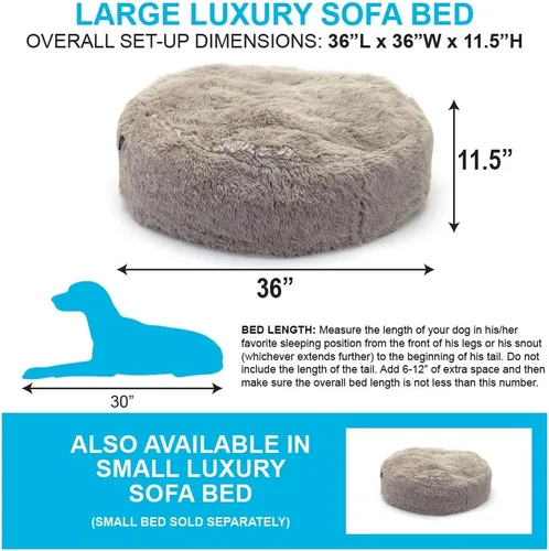 Vista 9 de SPORT PET Cama impermeable de lujo para mascotas, manta de forro polar suave para mascotas, fundas de repuesto, lavable a máquina