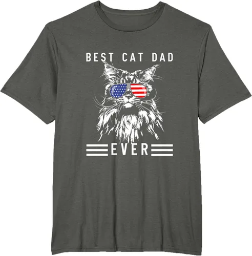 Vista 6 de Funny Maine Coon Cat Best Cat Dad Ever Funny Cat Maine Coon Camiseta, Negro, S