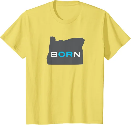 Vista 33 de Nacido en Oregon Camisa – Estado Mapa Born Idea de regalo, Negro