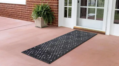Vista 3 de Unique Loom Sabrina Soto Outdoor Collection - Alfombra geométrica, moderna, vibrante y enrejada contemporánea, 2 pies 0 pulgadas x 6 pies