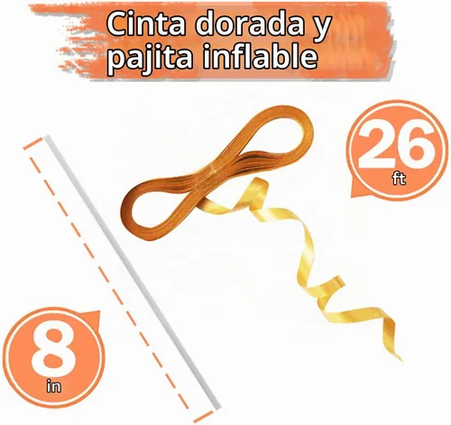 Vista 5 de Goer, conjunto de globos de papel aluminio para decoraciones de cumpleaños, globos de las letras de feliz cumpleaños y de números Oro