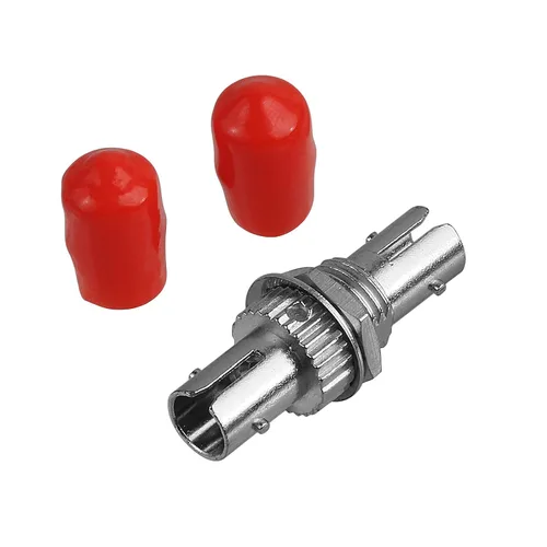 Vista 2 de Paquete de 10 acopladores de fibra óptica ST Cable de fibra óptica Conector de barril ST a ST Acoplador de fibra óptica Simplex Monomodo