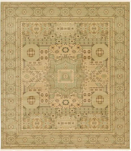 Vista 13 de Unique Loom Palace Collection - Alfombra rectangular (2 pies 2 pulgadas x 3 pies 1 pulgada, verde claro/marrón)