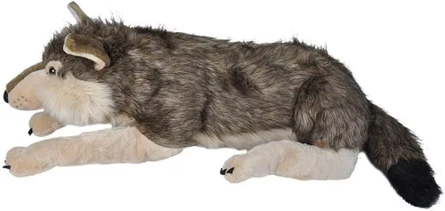 Vista 3 de Wild Republic - Peluche de lobo jumbo, animal gigante de peluche, juguete de peluche, regalos para niños, 30 pulgadas