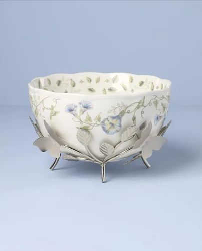 Vista 3 de Lenox Butterfly Meadow - Cuenco decorativo de porcelana para el 25
