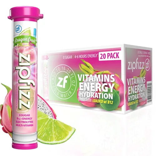 Vista 2 de Zipfizz Bebida energética diaria en polvo, Berry, paquete de 12 Energía sostenida 3-en-1, hidratación rápida y vitaminas esenciales Sin azúcar