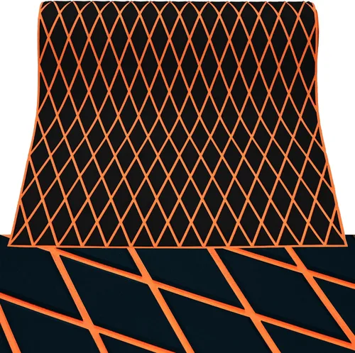 Vista 34 de 102.3" X 45.2" pulgadas, patrón de diamante, cubierta marina autoadhesiva, suelo de barco, cubierta de espuma EVA marina, antideslizante, para Gris