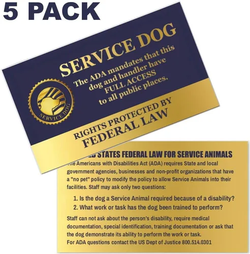 Vista 5 de Chaleco de acceso completo de malla para perros de servicio premium (circunferencia de 9 a 13 pulgadas, azul) - Incluye cinco tarjetas de folleto