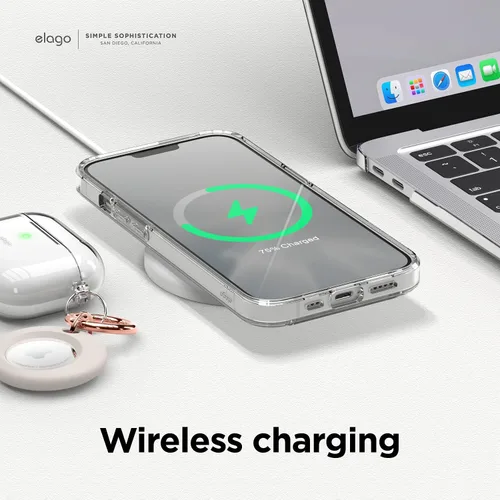 Vista 7 de elago Funda híbrida transparente compatible con iPhone 13 (6.1 pulgadas), tecnología híbrida de PC + TPU, reducción del amarilleo, protección