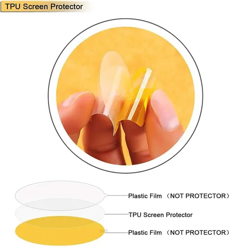 Vista 3 de Lamshaw - Protector de pantalla compatible con VTech KidiZoom Smartwatch DX3, película transparente de TPU de cobertura completa compatible