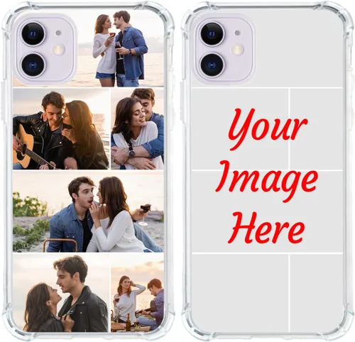 Vista 7 de Funda de teléfono con foto personalizada para iPhone 11, cubierta transparente suave de silicona personalizada con imagen/texto, regalo único
