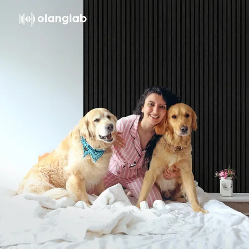 Vista 2 de Olanglab Paquete de 4 paneles de pared de listones de madera, paneles de pared acústicos de madera, 94.5"x12.6" pulgadas, cada uno de los paneles