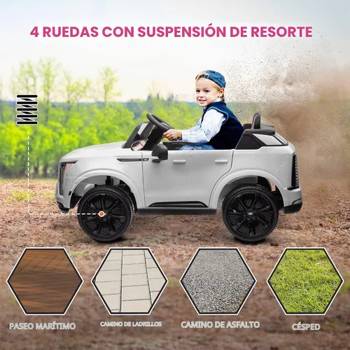 Vista 8 de Qaba Camión de paseo de 2 plazas 12V Cadillac Escalade IQ 2025 con licencia