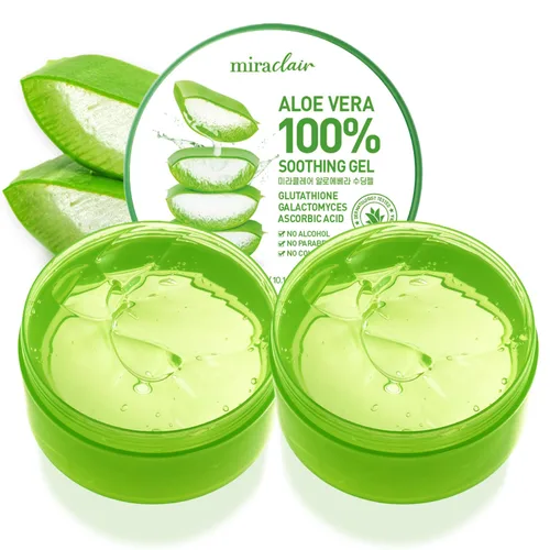 Vista 10 de MIRACLAIR Gel de Aloe Vera para Rostro, Piel, Cabello y Alivio de Quemaduras Solares, Hecho con 100% Gel de Aloe Puro para Todos los Tipos de Piel.