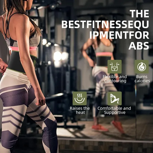 Vista 4 de ZPP Entrenador de cintura para mujeres y hombres, banda de sudor de neopreno, cinturón reductor de cintura adelgazante para entrenamiento