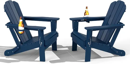 Vista 38 de Domi Folding Adirondack Chair with Cup Holder, Aruba