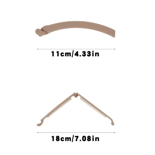 Vista 2 de Pinzas para el pelo de plátano mate grandes de 4.3 pulgadas para mujer, soporte antideslizante para colas de caballo de pelo grueso y fino, bonitos
