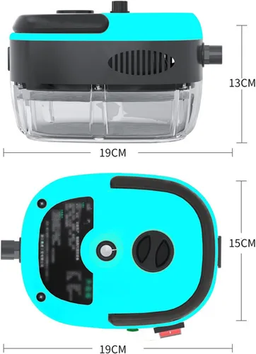 Vista 9 de Vapor presurizado a alta temperatura de 2500 W, limpiadores de vapor de mano para uso doméstico, máquina de limpieza de vapor portátil, Azul