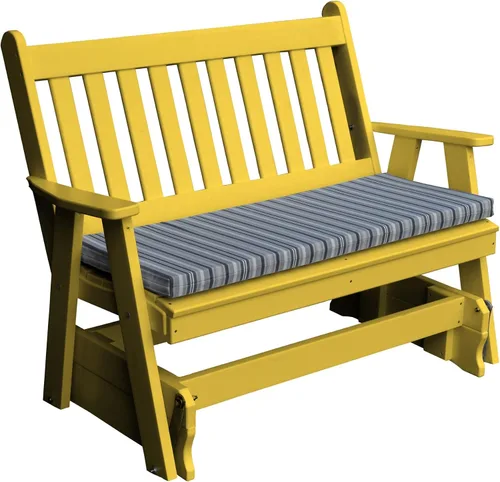 Vista 12 de Furniture Barn USA Planeador inglés tradicional polivinílico de 4 pies, azul Aruba Azul (Aruba Blue)