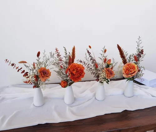 Vista 2 de Ramos de flores secas de imitación bohemio, decoración del hogar, ramos de boda, arreglos florales (A)