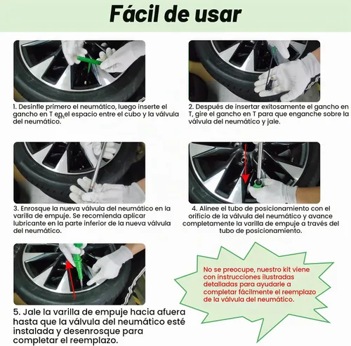 Vista 5 de Kit de herramientas de reemplazo rápido de núcleo de vástago de válvula de neumático de 38 piezas, juego de herramientas de vástago de válvula